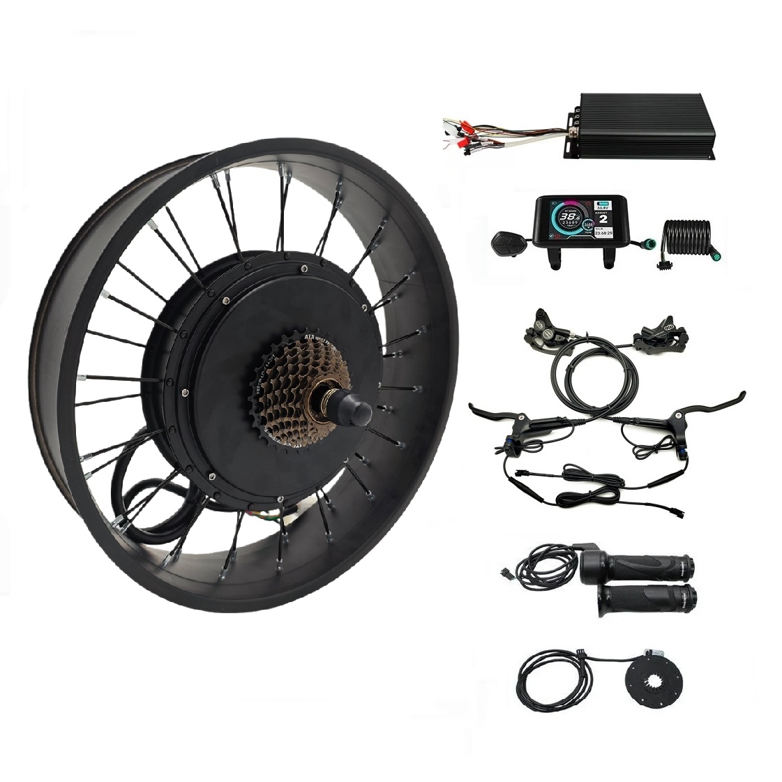 72V 100A Sabvoton Controller - 48V-72V 100A 5000W 電動自転車ファットタイヤ変換キット 20/24/26x4.0インチ コントロールシステム