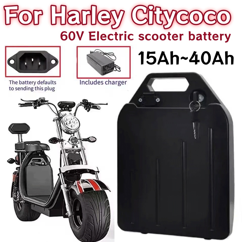 60V 50Ah Electric Scooter Battery - 2026年式 60V 15Ah-40Ah 電動バイク用防水18650リチウム電池 ハーレー・シティココ電動スクーターのバッテリーに最適