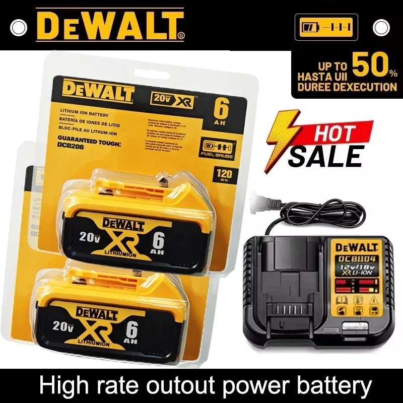 60V 50Ah Electric Scooter Battery - 100%純正Dewalt 20Vバッテリー、2AH 6AH充電式リチウムイオンバッテリー、Dewalt DCB200 DCB206電動工具交換用バッテリー