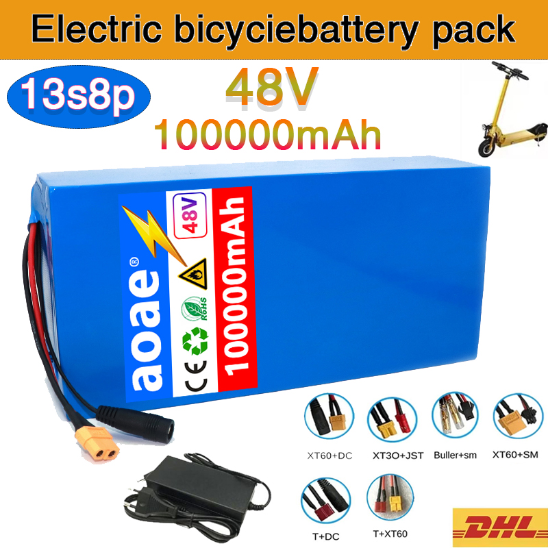 60V 50Ah Electric Scooter Battery - 13S8P 48V 100ah リチウムバッテリーパック 100000mAh 1500W