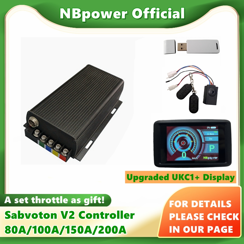 72V 100A Sabvoton Controller - Savvoton-電動自転車用コントローラー,3000W-12000W用,2 72v 80a 100a 150a 200a,新品,Bluetooth付き