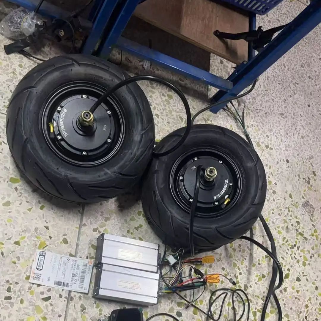 13 Inch 72V 5000W Brushless Motor - 4000W 5000W 6000W 60マグネット高出力72Vハブモーター60V 72VブラシレスDCモーター電動スクーター用11インチ13/14インチタイヤ