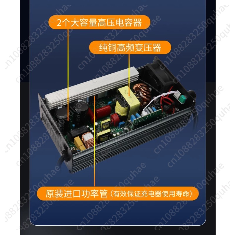 高電流調整可能充電器、48/60/72V 8A 10A 15 - 72V 15A Fast Charger のレビューと価格
