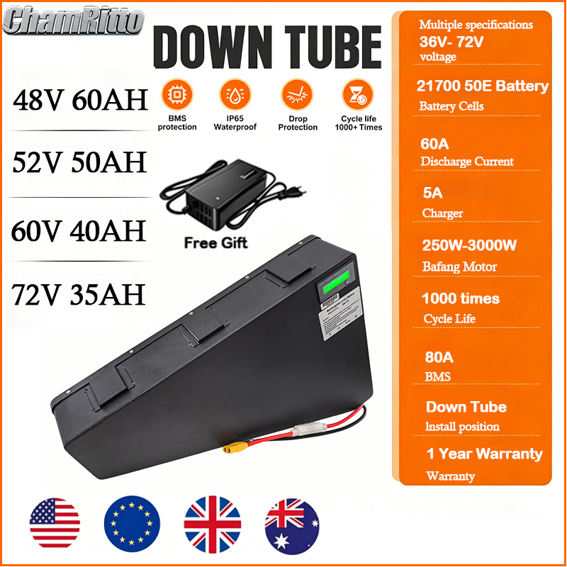 電動自転車 60v 72v 3000w 三角形バッテリー 3 - 72V 50Ah 21700 Lithium Battery のレビューと価格