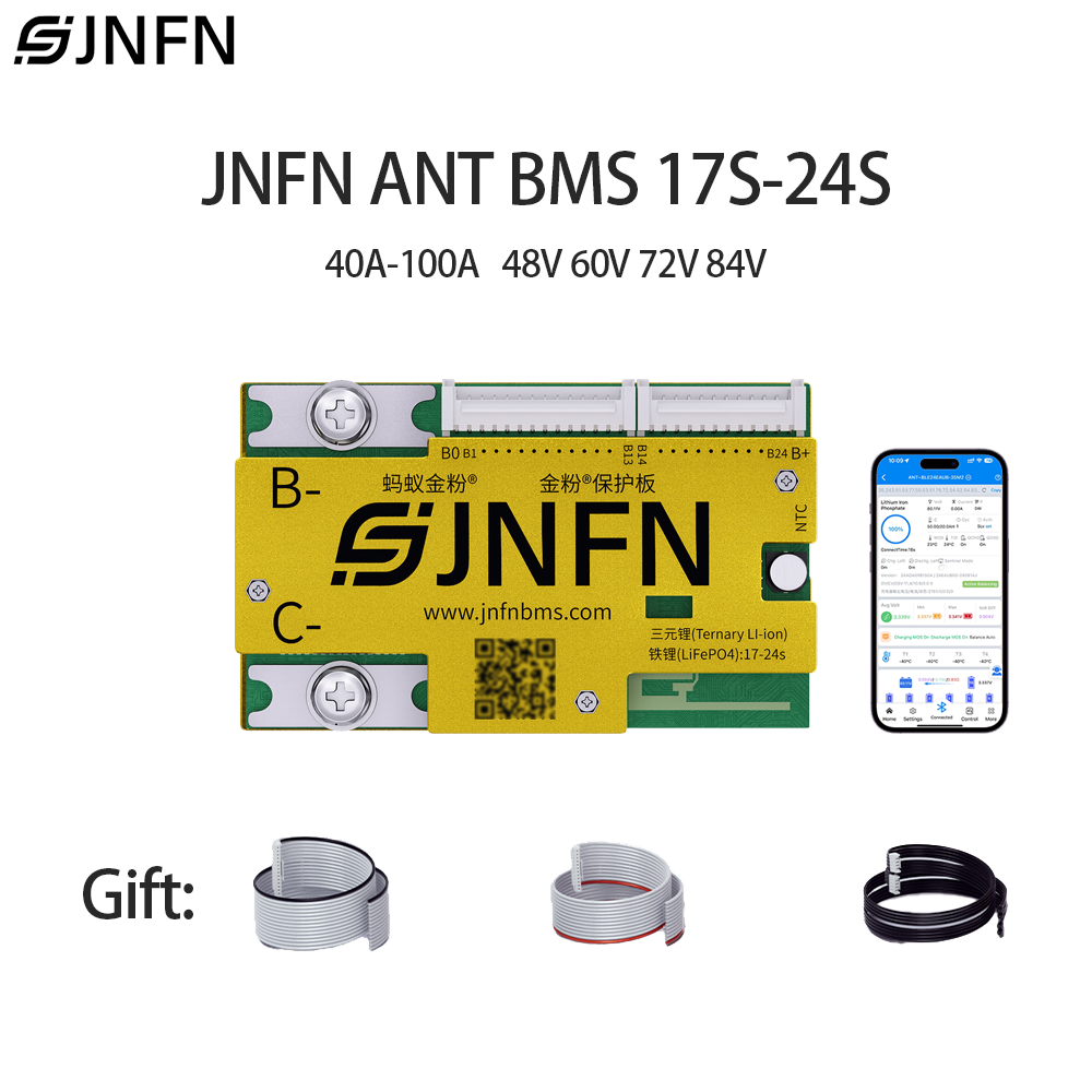 JNFN ANTスマートBMS 17-24S 60V 72V - 84V 50A Smart Bms Bluetooth のレビューと価格
