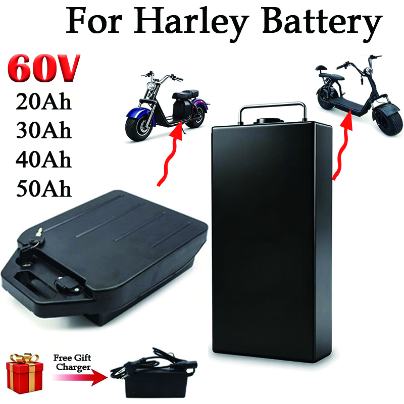 ハーレーバッテリー 60V 20Ah 30Ah 40Ah 電 - 60V 50Ah Electric Scooter Battery のレビューと価格