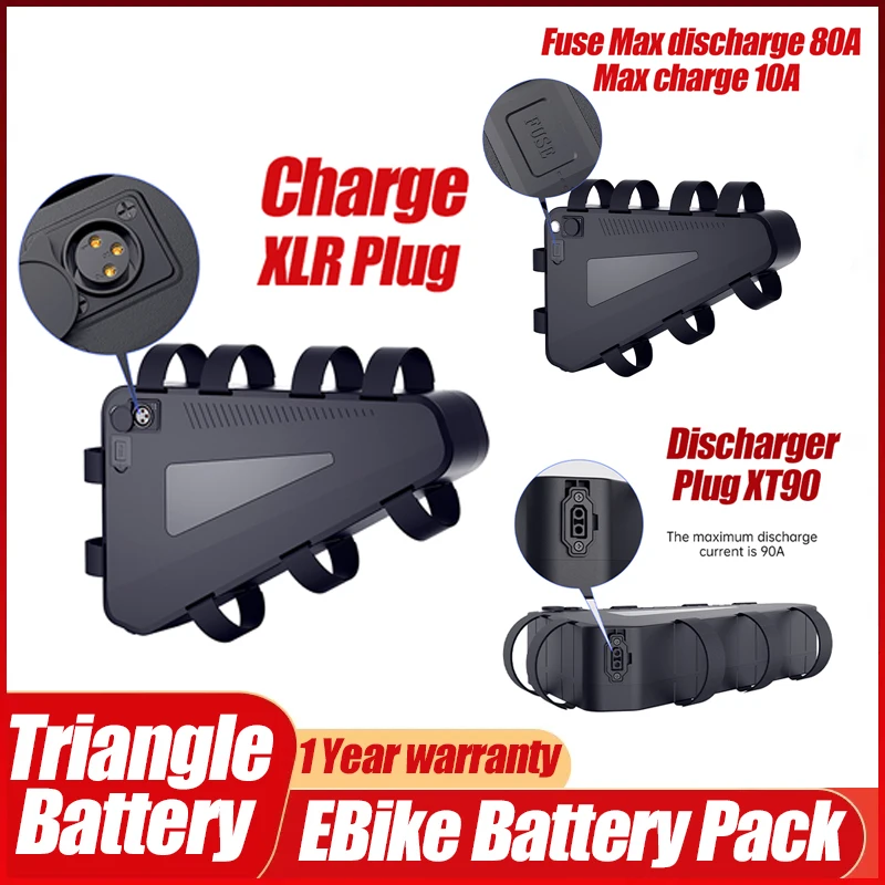 電動自転車 60v 72v 三角形チャムライダーバッテリー  - 72V 50Ah 21700 Lithium Battery のレビューと価格