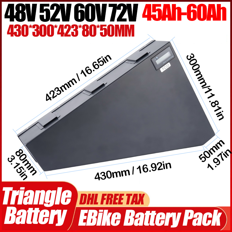 72V Cham Rider 3000W電動自転車 三角形バ - 72V 50Ah 21700 Lithium Battery のレビューと価格