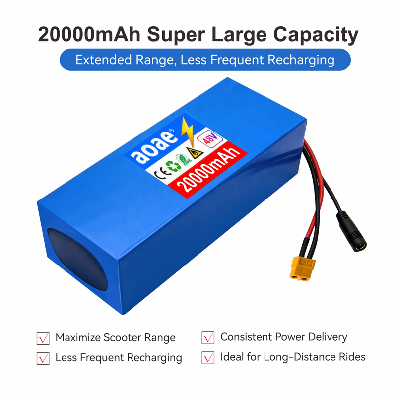 48V電動スクーターバッテリー 13S5P 20Ah 186 - 60V 50Ah Electric Scooter Battery のレビューと価格